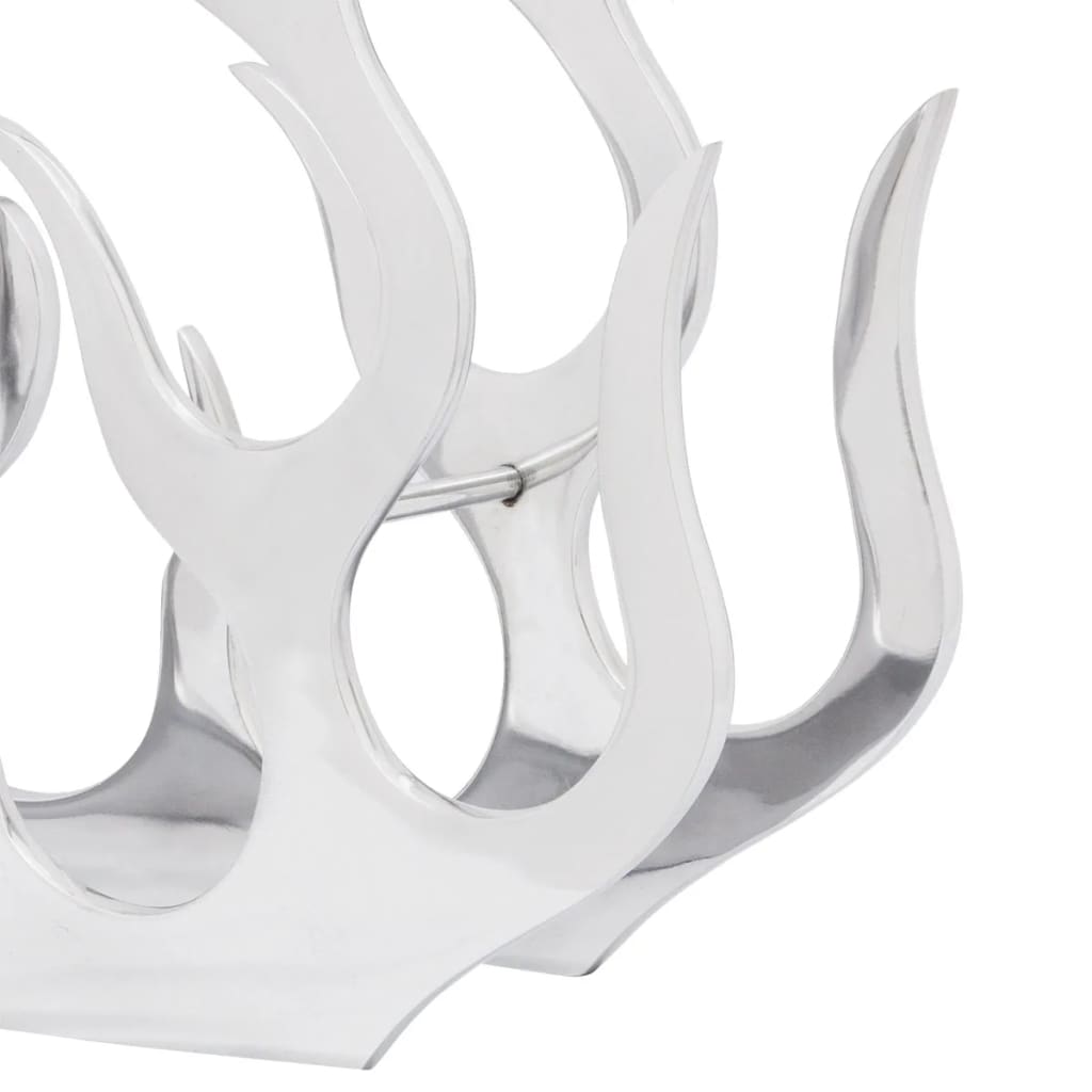 Portabottiglie da Tavola in Alluminio per 11 Bottiglie Argento 242332