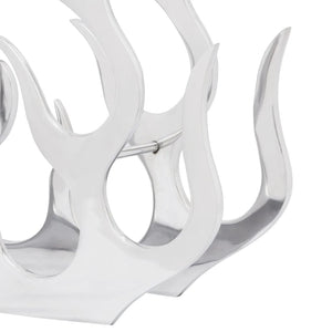 Portabottiglie da Tavola in Alluminio per 11 Bottiglie Argento 242332