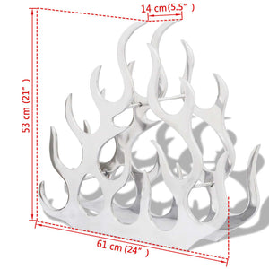 Portabottiglie da Tavola in Alluminio per 11 Bottiglie Argento 242332