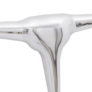 Decorazione da Parete Testa di Toro in Alluminio Argento 72 cm cod mxl 69116