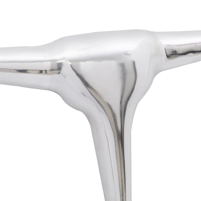 Decorazione da Parete Testa di Toro in Alluminio Argento 72 cm cod mxl 69116