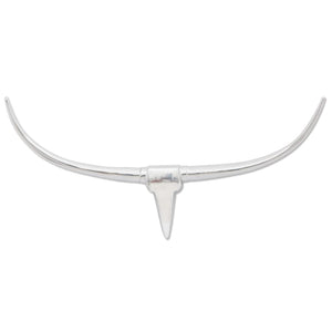 Decorazione da Parete Testa di Toro in Alluminio Argento 96 cm