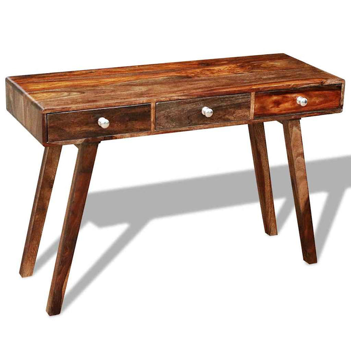 Tavolo Consolle con 3 Cassetti 76 cm Legno Massello di Acacia 242463