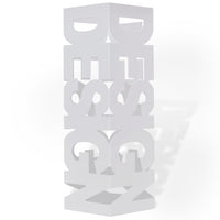 Portaombrelli Bastoni Passeggio Quadrato Acciaio 48,5 cm Bianco cod mxl 78681