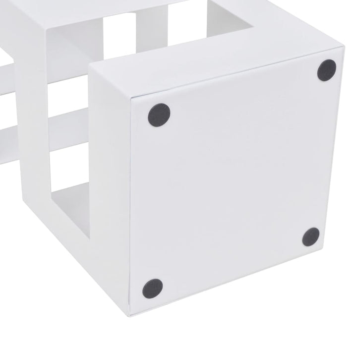 Portaombrelli Bastoni Passeggio Quadrato Acciaio 48,5 cm Bianco 242470