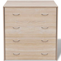 Credenza con 4 Cassetti 60x30,5x71 cm Colore Rovere 242544