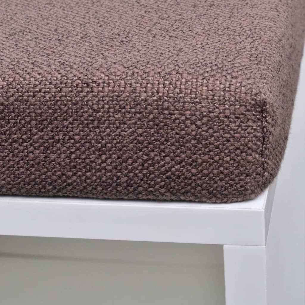 Panca panca 103 x 30 x 48 cm portascarpe 10 scomparti bianco 02_0021239