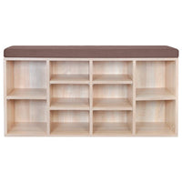 Panchina con Scarpiera con 10 Scomparti Colore Rovere 242555