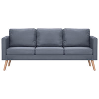 Set Divani a 2 e a 3 Posti in Tessuto Grigio Scuro  cod mxl 8546