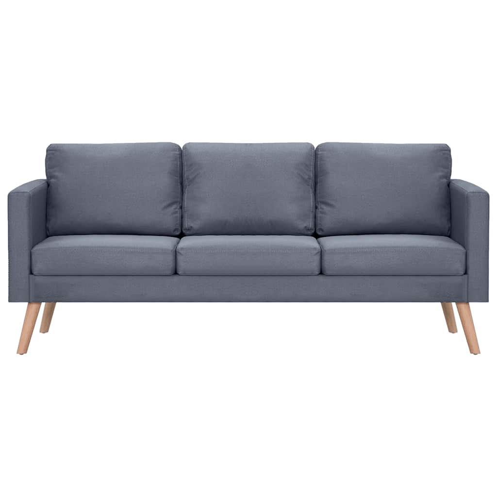 Set Divani a 2 e a 3 Posti in Tessuto Grigio Scuro 272194