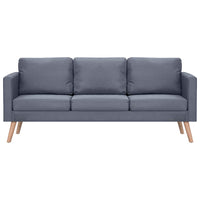 Set Divani a 2 e a 3 Posti in Tessuto Grigio Scuro 272194