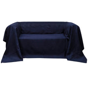 Fodera per divano in micro-camoscio blu marino 270 x 350 cmcod mxl 71018