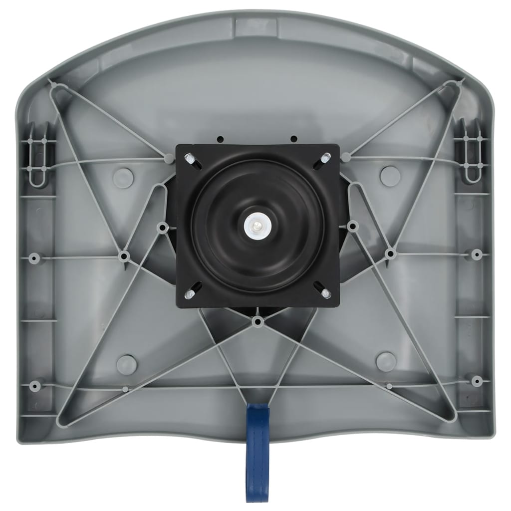 Set Sedile per Barca Pieghevole 2pz con Cuscino Blu-Bianco