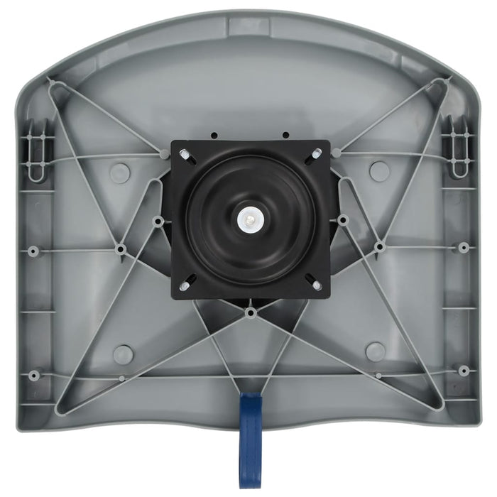 Set Sedile per Barca Pieghevole 2pz con Cuscino Blu-Bianco