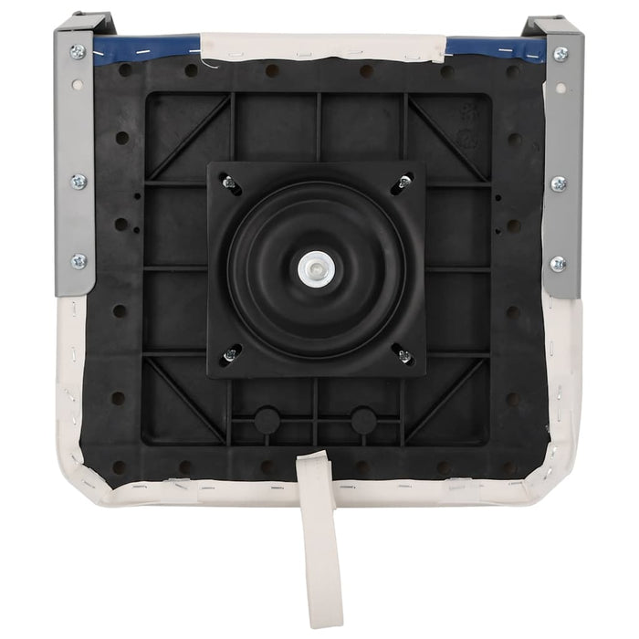 Set Sedile per Barca Pieghevole 2pz con Cuscino Blu-Bianco 272239