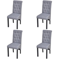 Sedie da Pranzo 4 pz Grigio Chiaro in Tessuto cod mxl 15172