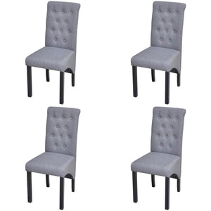 Sedie da Pranzo 4 pz Grigio Chiaro in Tessuto cod mxl 15172