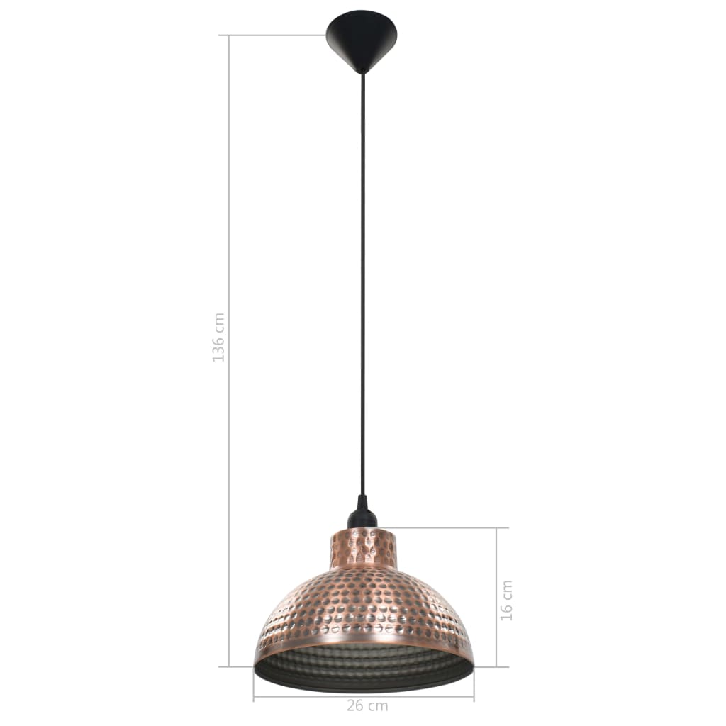 Lampadari 2 p Semisferici Color Rame 242556