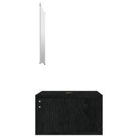 Set Mobili da Bagno 2 pz Nero in Legno Multistrato 242557