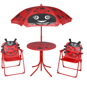 Set da Bistrot da Giardino per Bambini con Ombrellone Rosso cod mxl 41024