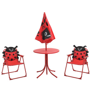 Set da Bistrot da Giardino per Bambini con Ombrellone Rosso 41842