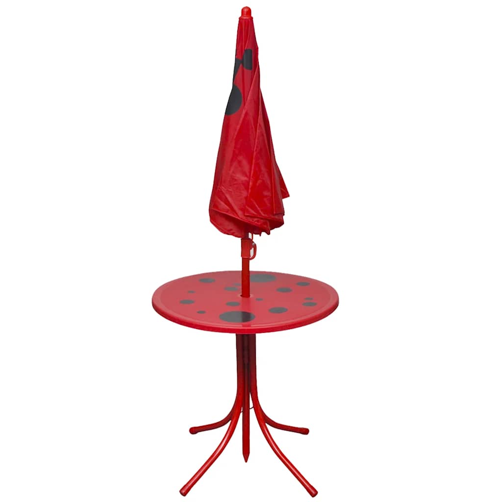 Set da Bistrot da Giardino per Bambini con Ombrellone Rosso 41842