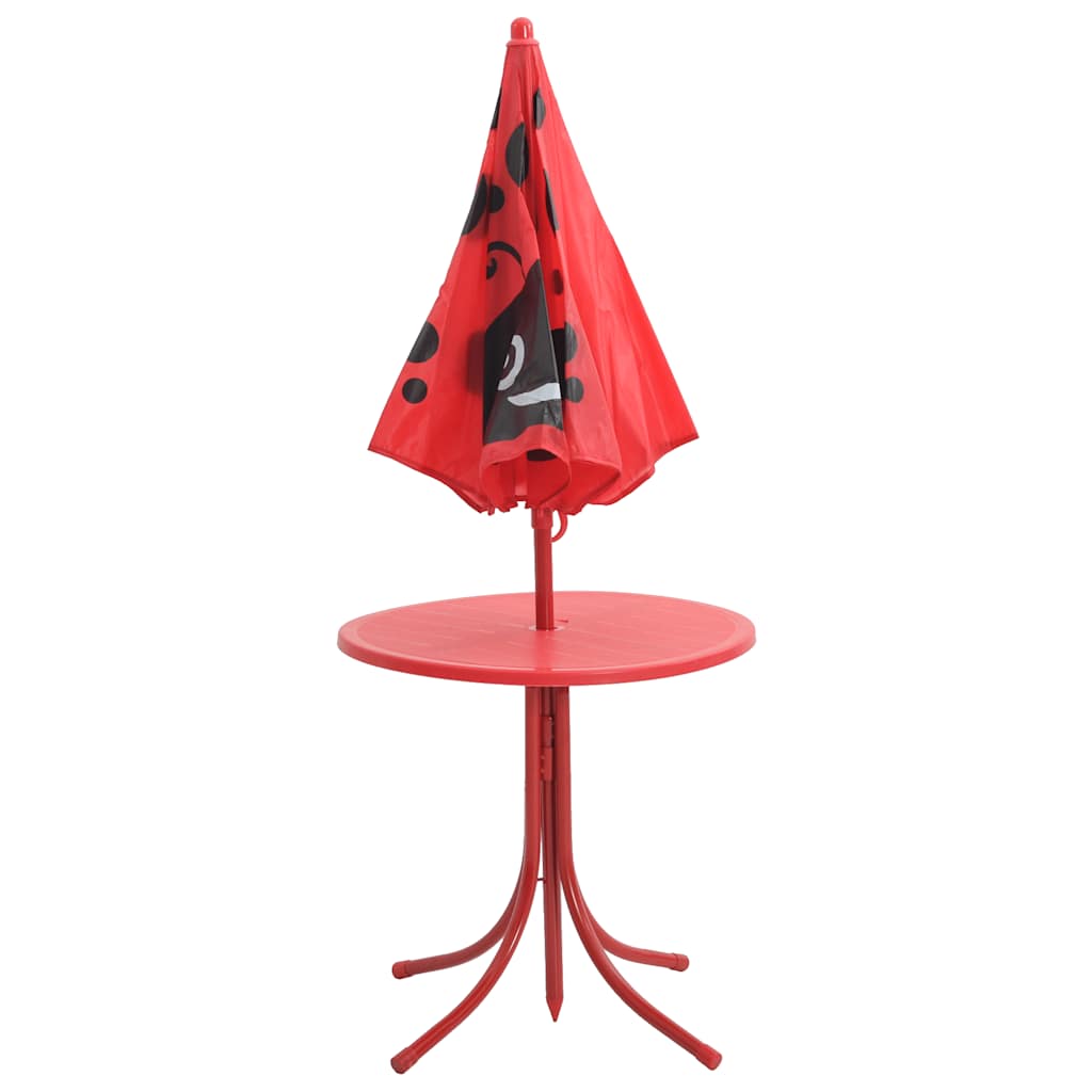 Set da Bistrot da Giardino per Bambini con Ombrellone Rosso 41842