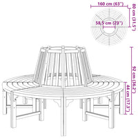 Panchina per Albero Ø 160 cm in Legno 41777