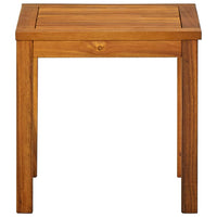 Lettino Prendisole con Tavolino Massello di Acacia e Textilene cod mxl 6729