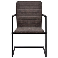 Sedie da Pranzo a Sbalzo 6 pz Marroni in Similpelle cod mxl 29346