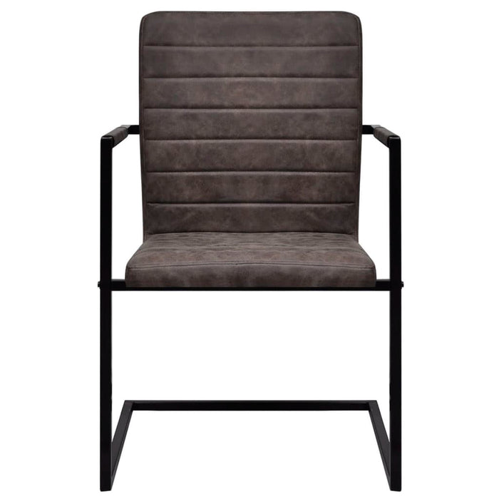 Sedie da Pranzo a Sbalzo 6 pz Marroni in Similpelle cod mxl 29346