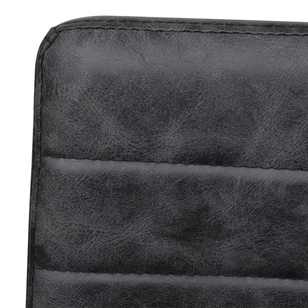 Sedie da Pranzo a Sbalzo 4 pz Nere in Similpelle