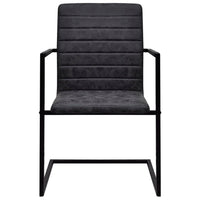 Sedie da Pranzo a Sbalzo 6 pz Nere in Similpelle cod mxl 11686