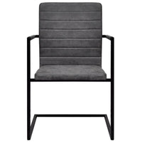 Sedie da Pranzo a Sbalzo 4 pz Grigie in Similpelle cod mxl 31417