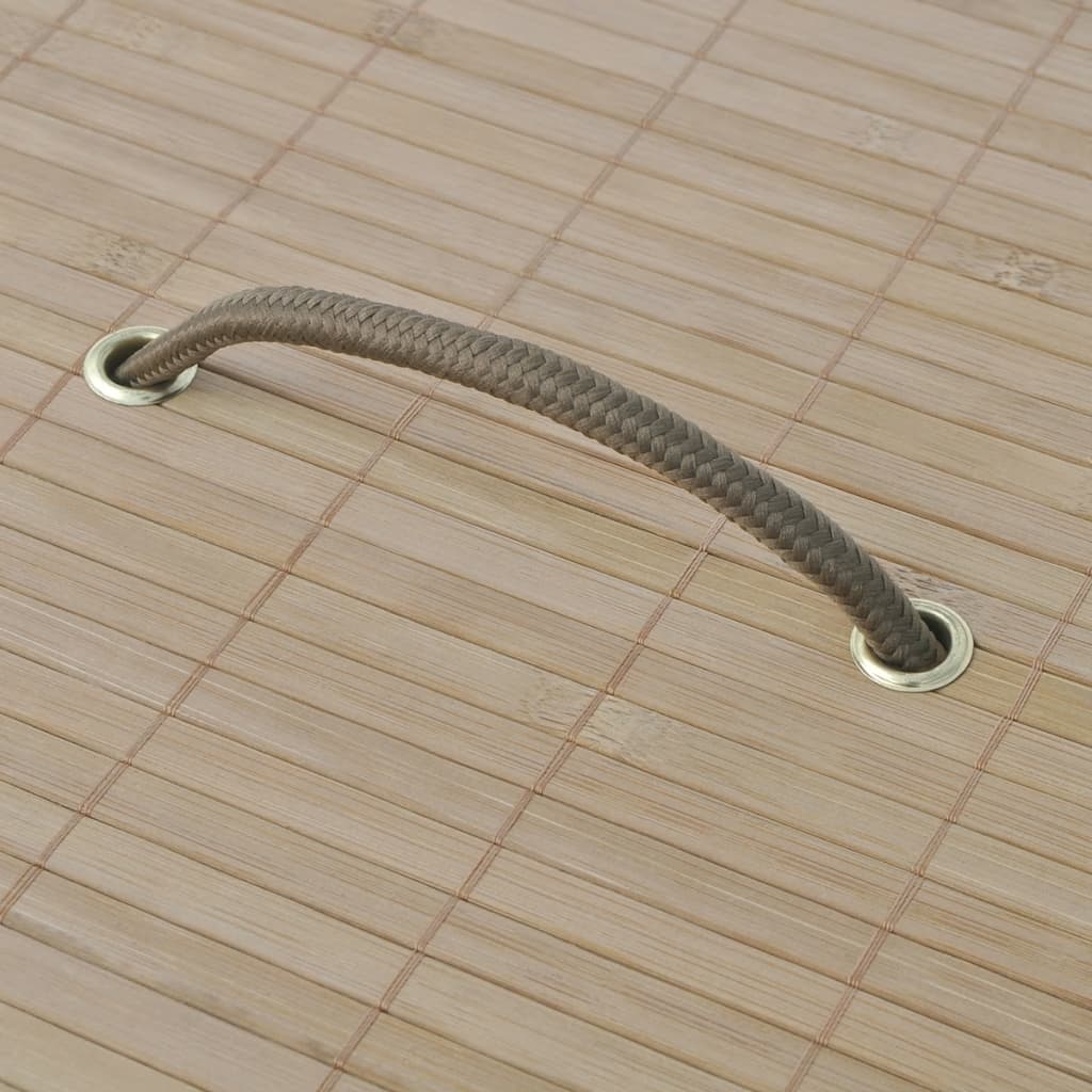 Cesto Portabiancheria in Bambù Rotondo Colore Naturale 242723