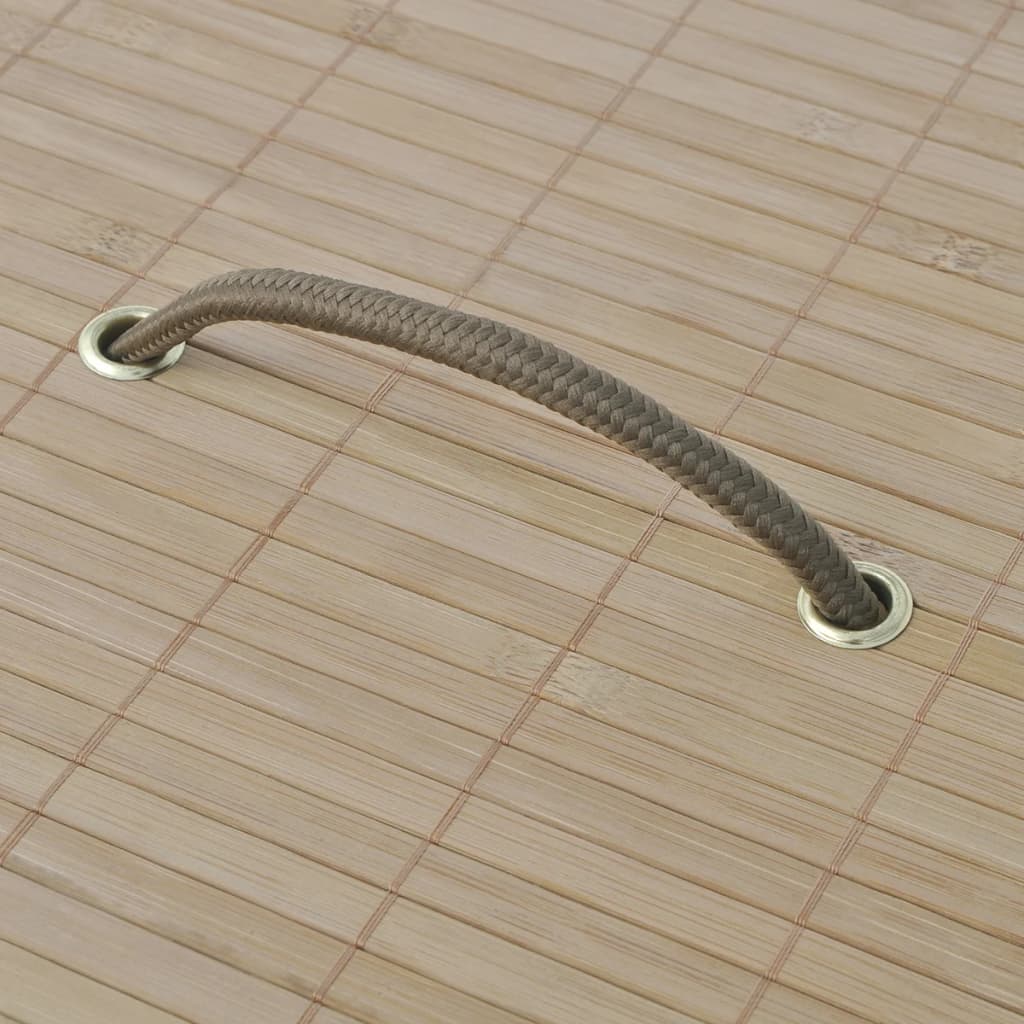 Cesto portabiancheria rotondo 35 x 60 cm bambù naturale 02_0006195