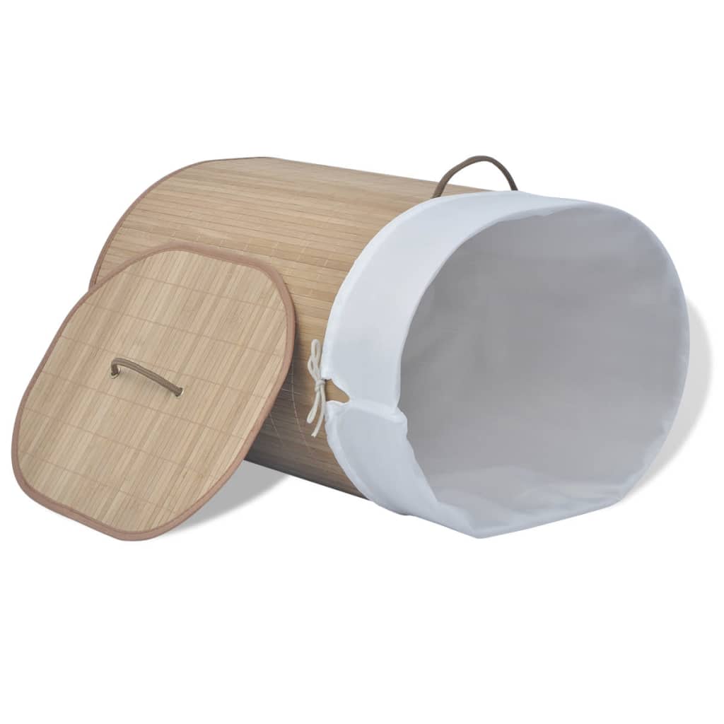Portabiancheria ovale 45 x 35 x 60 cm bambù naturale 02_0006166