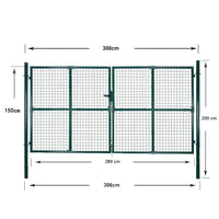 Cancello di Recinzione Doppio in Acciaio Verniciato a Polvere 142025