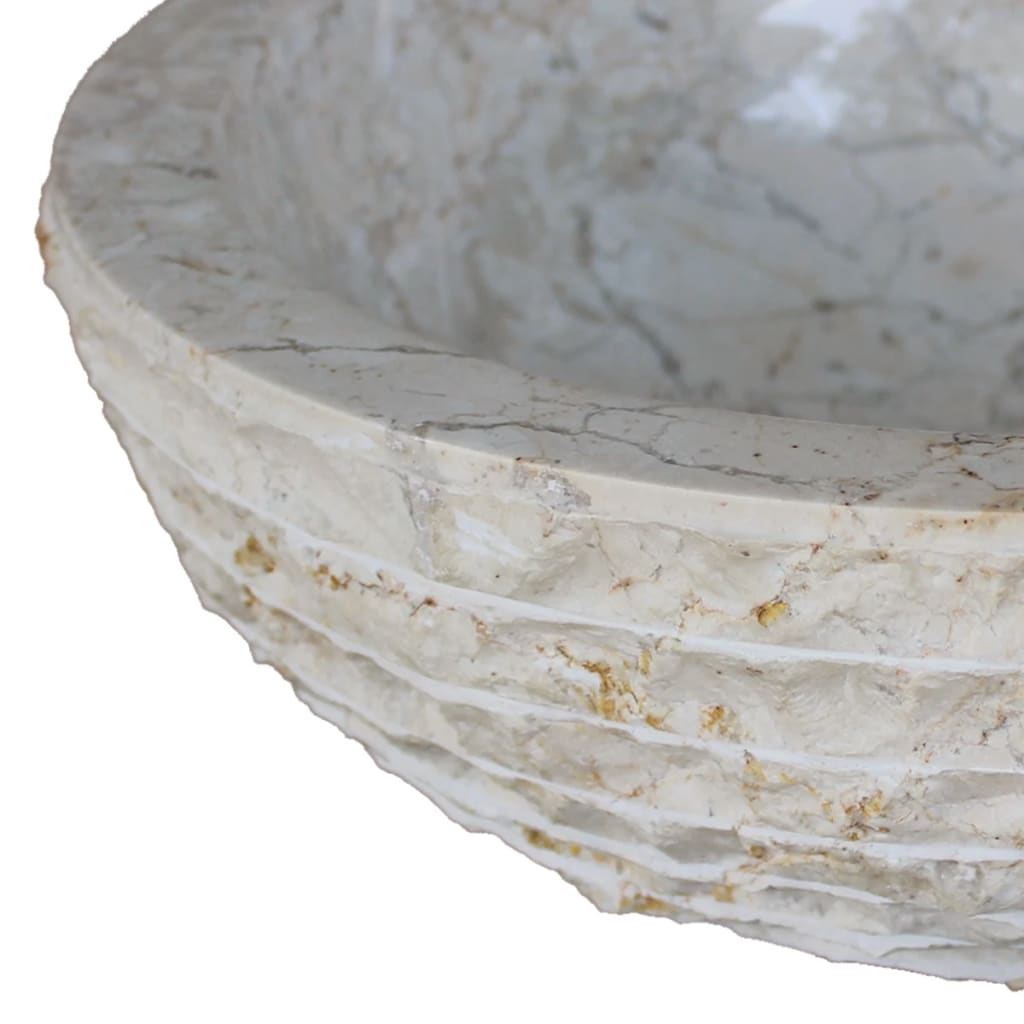 Lavandino in Marmo-Lavabo-Lavello 40 cm Crema