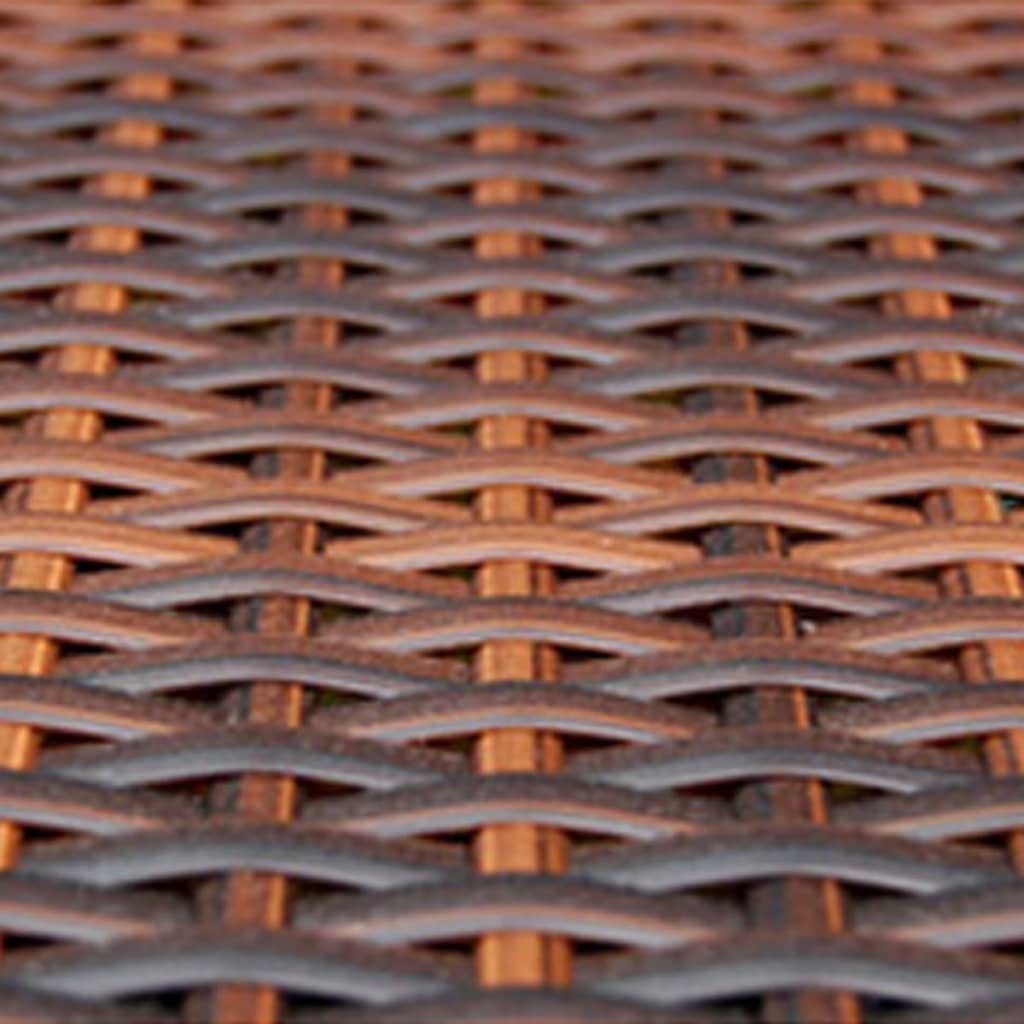 Set Divani da Giardino 6 pz con Cuscini in Polyrattan Marrone 42085