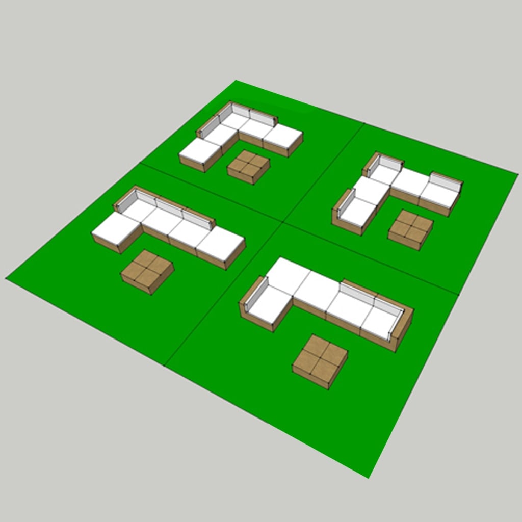 Set Divani da Giardino 6 pz con Cuscini in Polyrattan Marrone 42085