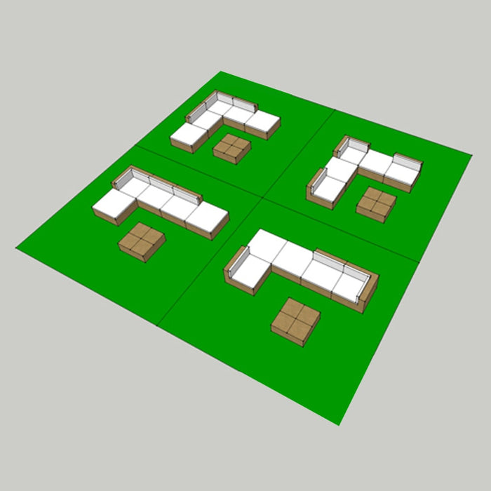 Set Divani da Giardino 6 pz con Cuscini in Polyrattan Nero 42086