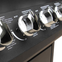 Barbecue e Griglia a Gas 6+1 Fornelli Nero 41905