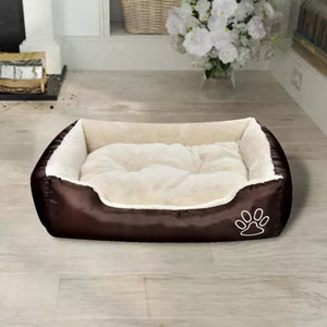 Letto per cani 110 cm marrone e beige 02_0001582
