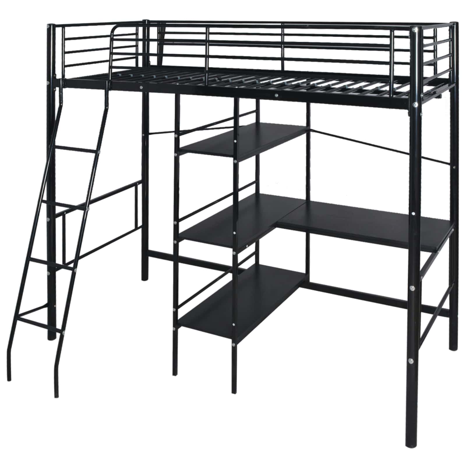 Letto con materasso Nero 200 x 90 cm Metallo 242998