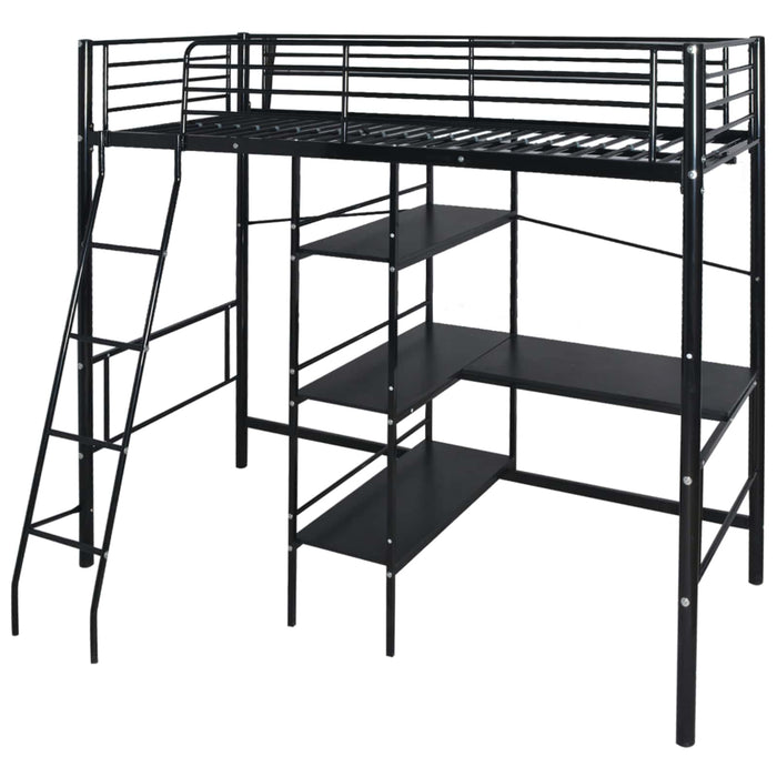 Letto con materasso Nero 200 x 90 cm Metallo 242998