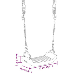 Seggiolini Altalena 2 pz con Pietre Arrampicata Blu Polietilene 91033