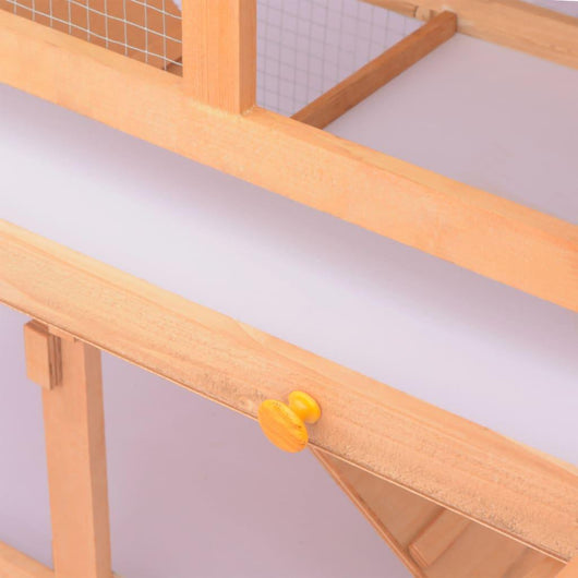 Gabbia per animali 144 x 100 x 100 cm legno marrone 02_0000577