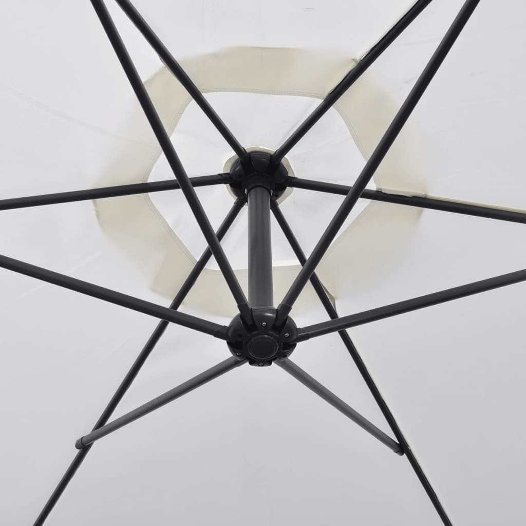 Ombrellone da giardino a sbalzo mobile da giardino 3 m bianco sabbia 02_0008598