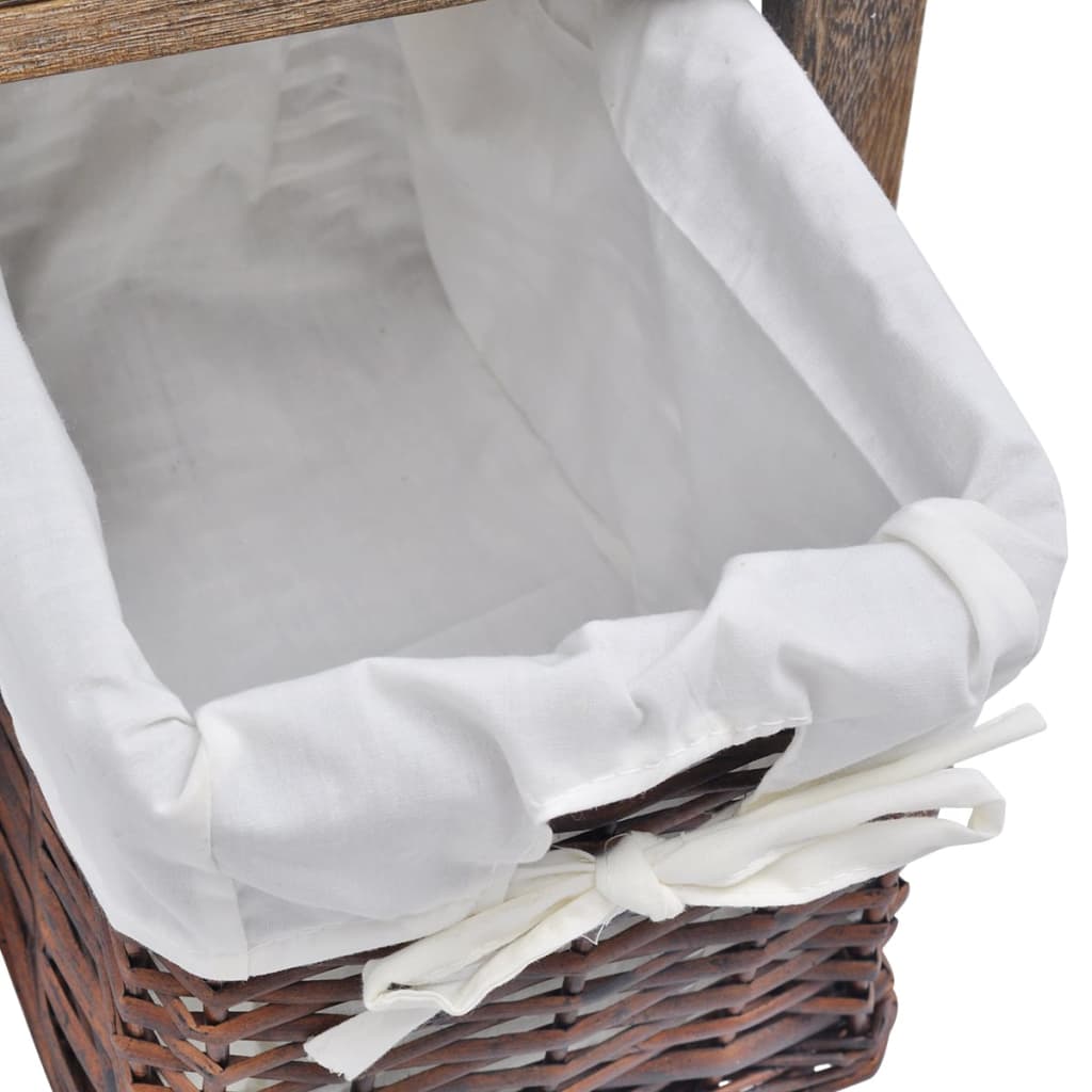 Comodino da Notte Set 2 pz-Set di 2 Tavolino da notte in Legno Marrone